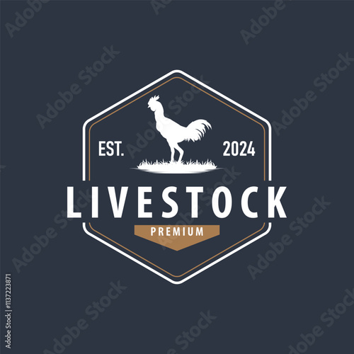 livestock design logo chicken farm simple minimalist silhouette for restaurant chicken