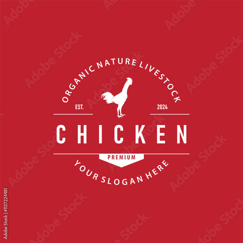livestock design logo chicken farm simple minimalist silhouette for restaurant chicken