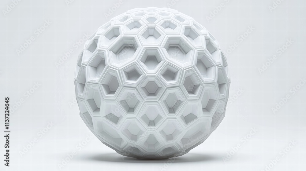 Abstract White Geometric Sphere Abstract White Geometric Sphere