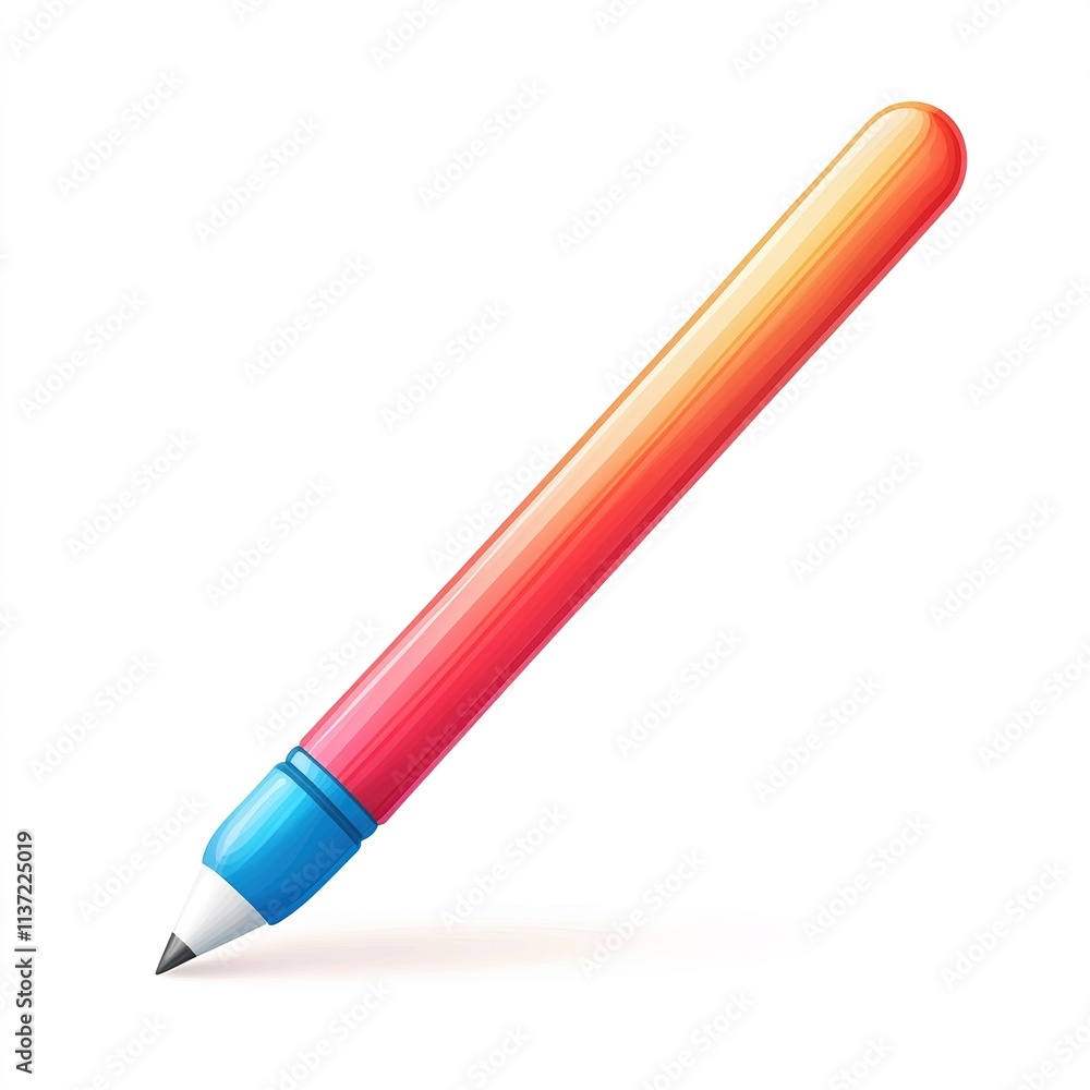 Red and blue pencil with a blue eraser Red and blue pencil with a blue eraser
