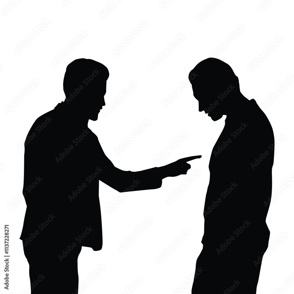 Silhouette of a person giving advice to others Silhouette of a person giving advice to others