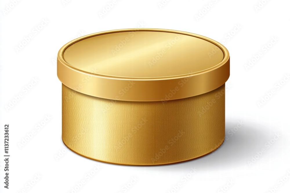 Gold Round Box, Luxury Packaging Mockup Gold Round Box, Luxury Packaging Mockup
