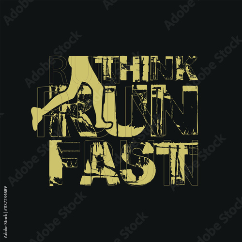 Run faster graphic t-shirt and apparel design