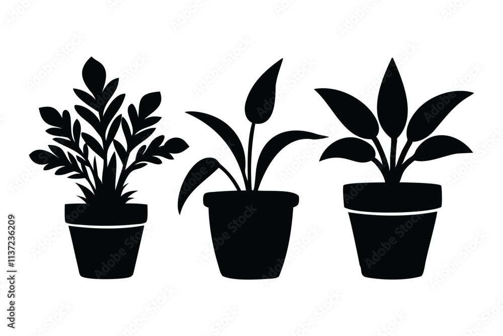 stylish planters silhouette art for gardening and home decor stylish planters silhouette art for gardening and home decor