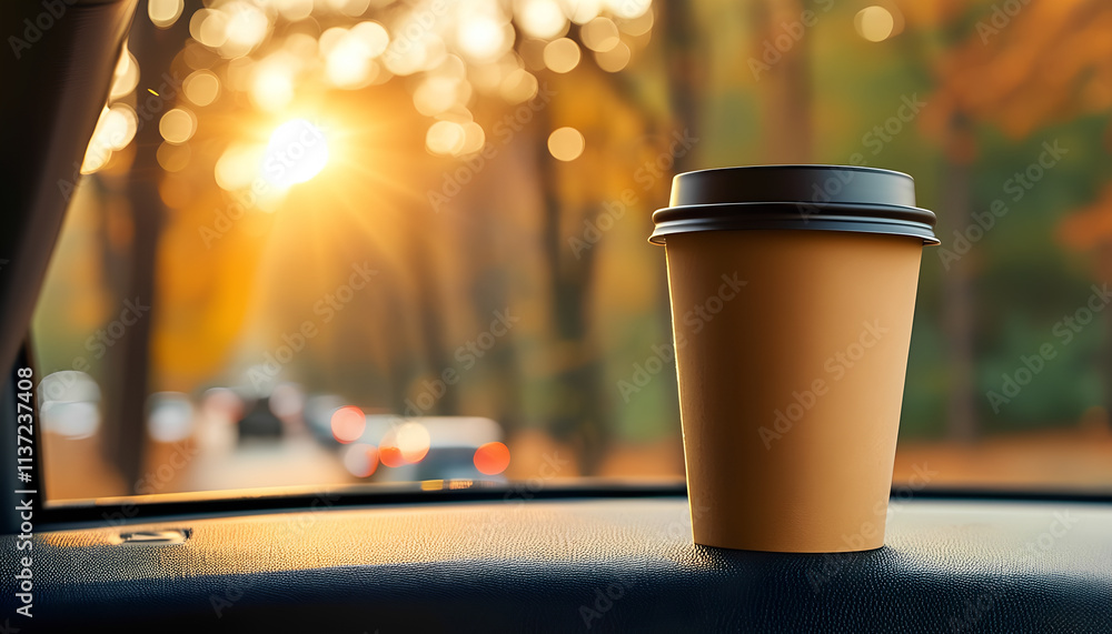 Autumn Afternoon Car Ride with Coffee Autumn Afternoon Car Ride with Coffee