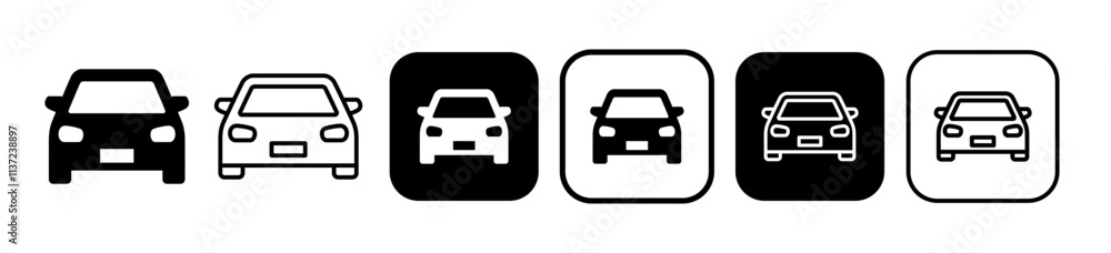 Icons for car, cab, car rental, etc. Icons for car, cab, car rental, etc.