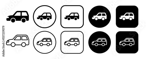 Icons for car, cab, car rental, etc.