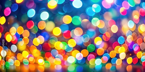 Soft blurred abstract background of colorful lights in bokeh effect, blurred, abstract, background, colorful lights, bokeh