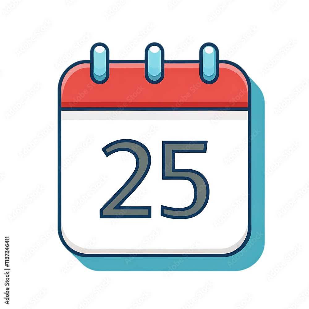 calendar date 25 outline icon calendar date 25 outline icon