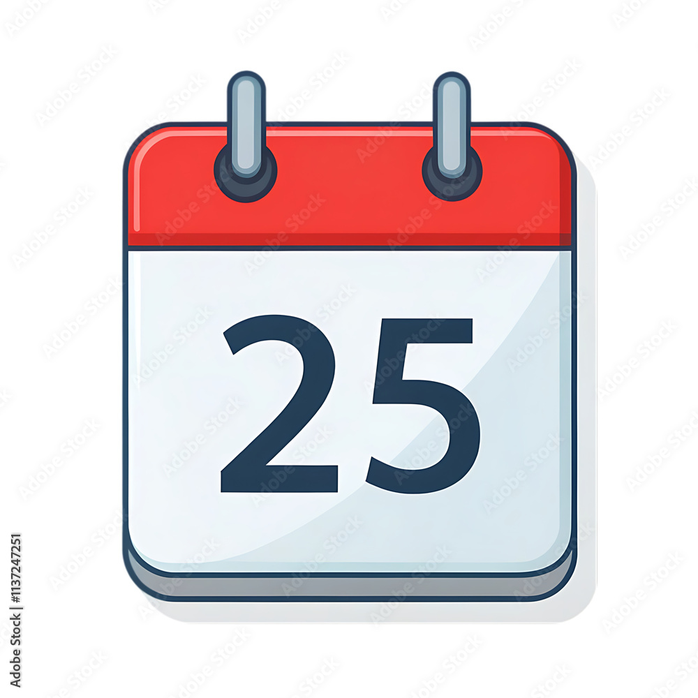 calendar date 25 outline icon calendar date 25 outline icon