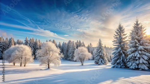 Wallpaper Mural Snow-covered trees in a stunning winter landscape, winter, snow, trees, cold, frost, nature, white, serene, beauty, panorama Torontodigital.ca