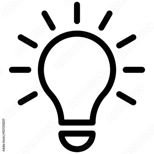 bulb Vector, Icon Or Logo Sign Isolated Symbol Illustration Icon