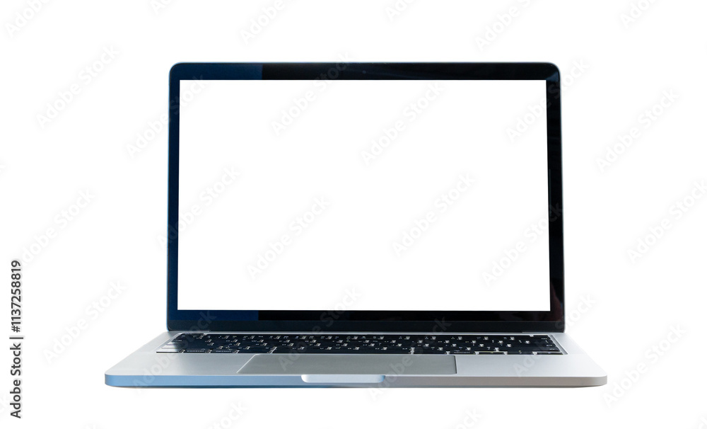 Laptop computer with blank transparent screen and background- PNG format Laptop computer with blank transparent screen and background- PNG format