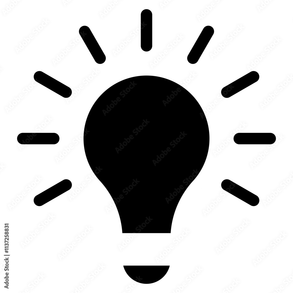 bulb Vector, Icon Or Logo Sign Isolated Symbol Illustration glyph Icon bulb Vector, Icon Or Logo Sign Isolated Symbol Illustration glyph Icon