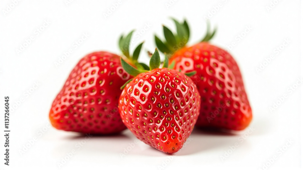 strawberries on white background strawberries on white background