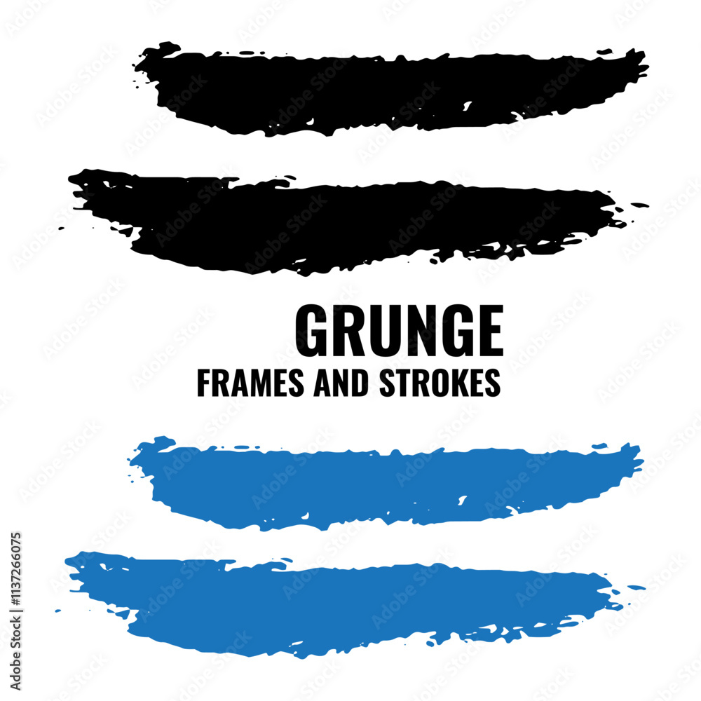 Brush strokes vector. Set of text boxes. Paintbrush collection. Grunge design elements. Brush strokes vector. Set of text boxes. Paintbrush collection. Grunge design elements.