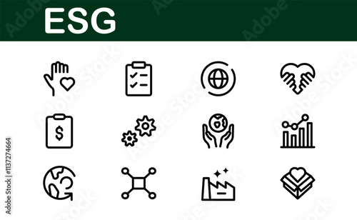 Comprehensive ESG Icon Collection - Perfect for Green, Ethical, and Corporate Responsibility Branding