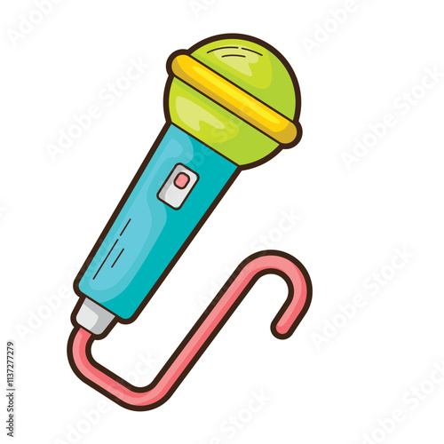 karaoke microphone icon. perfect for music, podcast, voiceover, and broadcasting related designs and projects