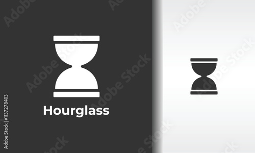 hourglass glyph icon vector