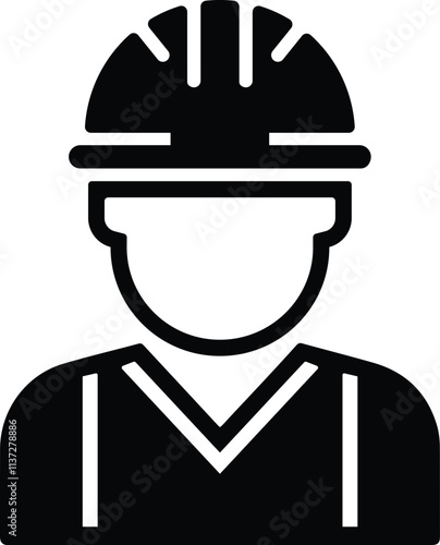 a construction worker or security  icon