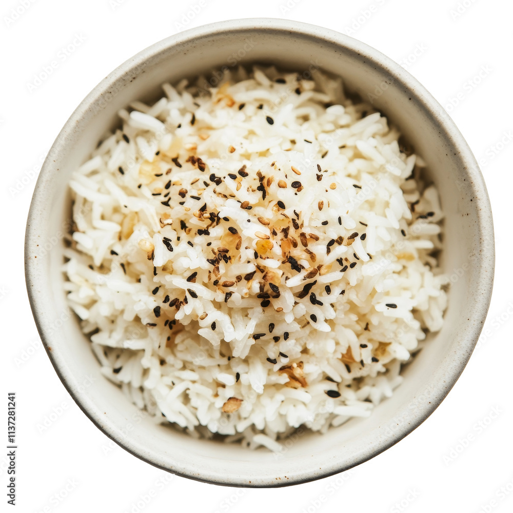 Deliciously cooked jasmine rice served in a simple transparent bowl on a clean background for a fresh and appetizing appearance, Cooked Jasmin Rice in transparent bowl on transparent background Deliciously cooked jasmine rice served in a simple transparent bowl on a clean background for a fresh and appetizing appearance, Cooked Jasmin Rice in transparent bowl on transparent background