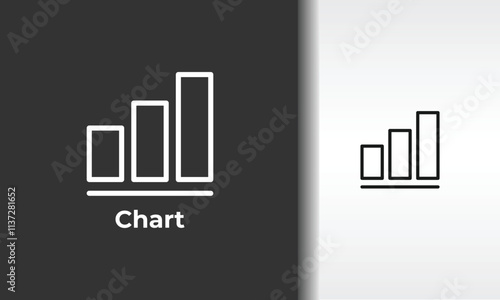 chart outline vector icon