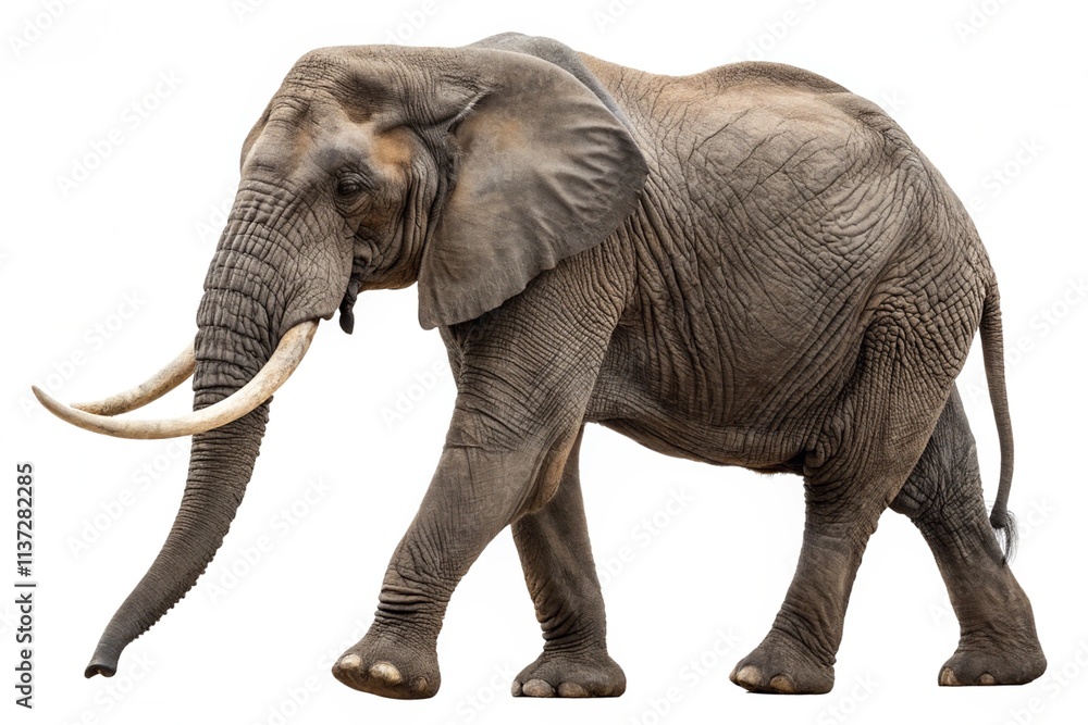 Beautiful elephant Clipart, isolated on a white background, elephant Generative AI Beautiful elephant Clipart, isolated on a white background, elephant Generative AI
