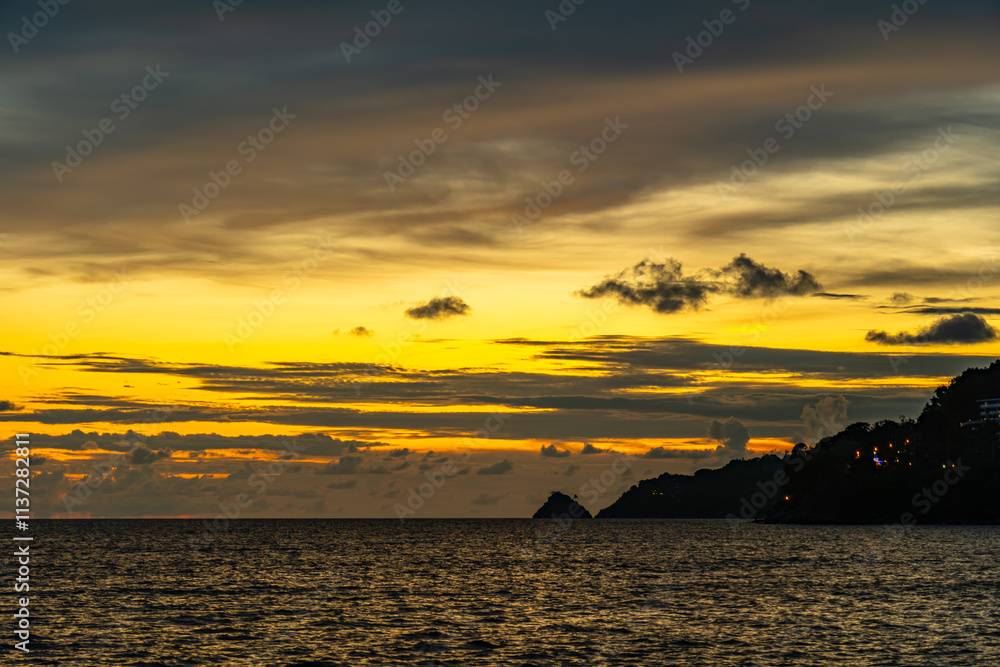 Beautiful clouds in sunset or sunrise over sea,Colorful scenery sunset sky, Amazing clouds wonderful light sky background Beautiful clouds in sunset or sunrise over sea,Colorful scenery sunset sky, Amazing clouds wonderful light sky background