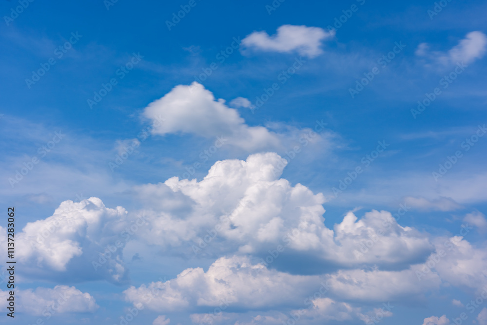 Beautiful clouds in sunny sky over sea nature background Beautiful clouds in sunny sky over sea nature background