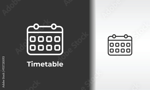 Timetable Vector llustation