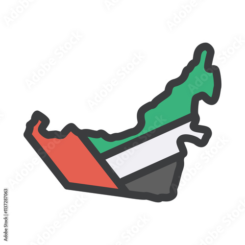 uae map filled style