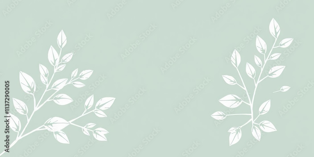 Hand drawn mint illustration card with retro typography, mint branches sketch background, retro, illustration Hand drawn mint illustration card with retro typography, mint branches sketch background, retro, illustration