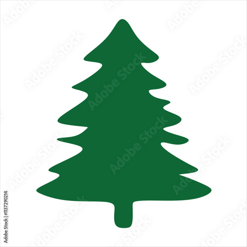 Illustration of a pine tree typical of beautiful Christmas decorations