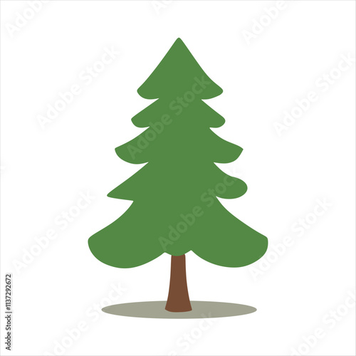 Illustration of a pine tree typical of beautiful Christmas decorations