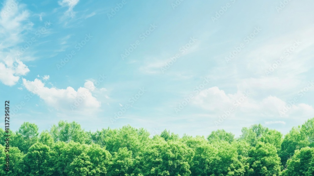 A serene World Environment Day scene with lush green forests and clear blue skies against a natural backdrop, macro shot, Minimalist style A serene World Environment Day scene with lush green forests and clear blue skies against a natural backdrop, macro shot, Minimalist style