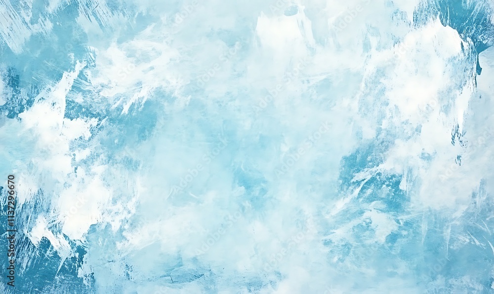 Fototapeta premium A tranquil blue background featuring soft, flowing wisps of clouds that create a peaceful atmosphere, perfect