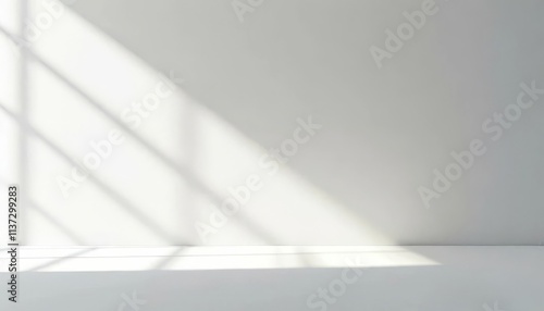 Wallpaper Mural Soft light rays streaming across a smooth white surface, creating a serene and abstract background perfect for design, presentations, or creative projects Torontodigital.ca