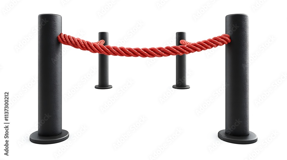 Red metal cables on black posts, modern outdoor fitness equipment for CrossFit training, Red metal cables on black posts, modern outdoor fitness equipment for CrossFit training,