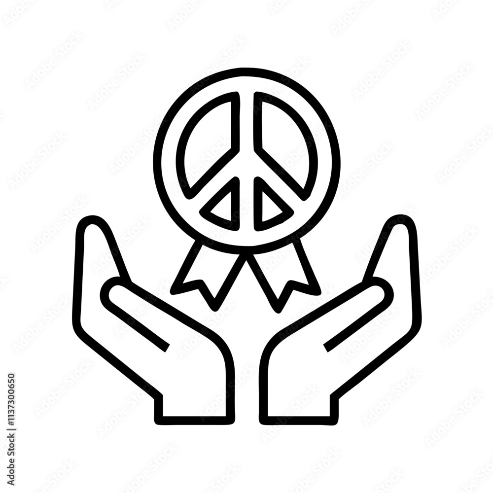 ribbon of peace icon, day of peace line art, day of peace icon - simple black line art icon of ribbon of peace, for day of peace celebrations. day of peace vector art. ribbon of peace icon, day of peace line art, day of peace icon - simple black line art icon of ribbon of peace, for day of peace celebrations. day of peace vector art.