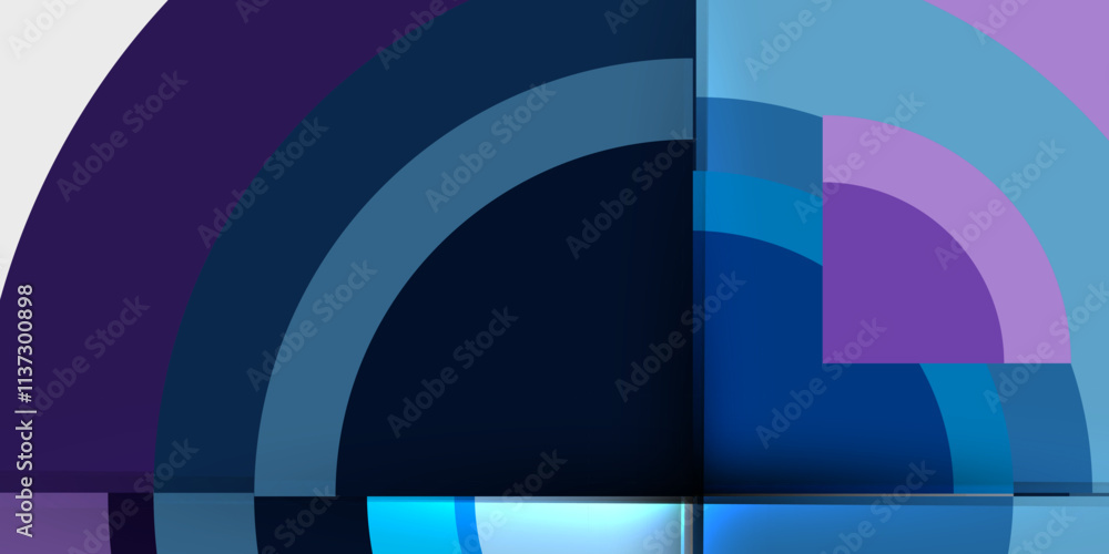 Fototapeta premium Target circle geometric abstract shapes. Vector Illustration For Wallpaper, Banner, Background, Card, Book Illustration, landing page
