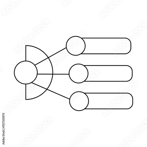 Line simple infographic 3 steps vector element design suitable for business, presentation, and more