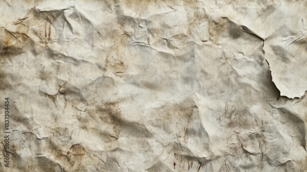 Old Paper Texture Shows Wrinkled Surface with Stains and Ripped Edges, Vintage Background Design. Old Paper Texture Shows Wrinkled Surface with Stains and Ripped Edges, Vintage Background Design.