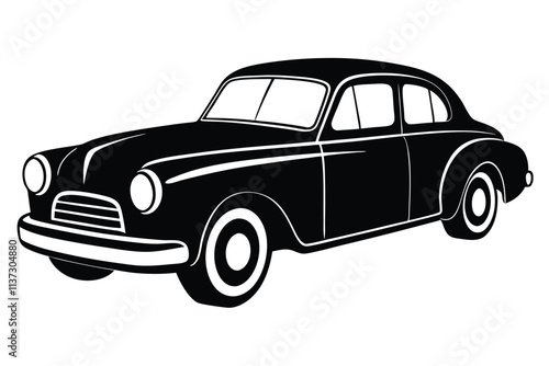 hotrod classic car vector graphic. american vintage hot rods car silhouette vector. EPS File