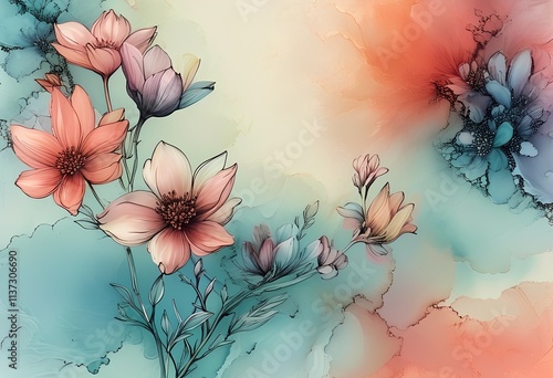 Wallpaper Mural alcohol ink Torontodigital.ca