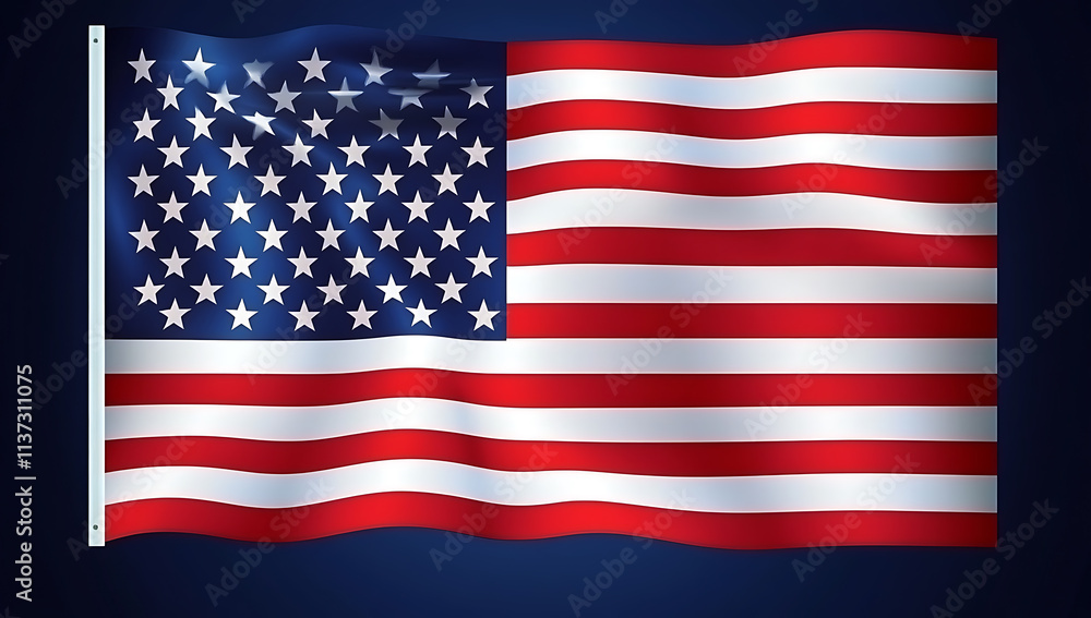 American Flag Waving Proudly: A Symbol of Freedom and Patriotism American Flag Waving Proudly: A Symbol of Freedom and Patriotism