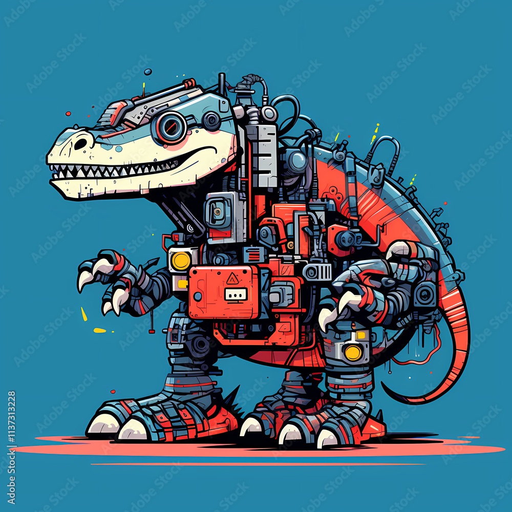 Cybernetic Dinosaur Mech: A Futuristic Robotic Beast Cybernetic Dinosaur Mech: A Futuristic Robotic Beast