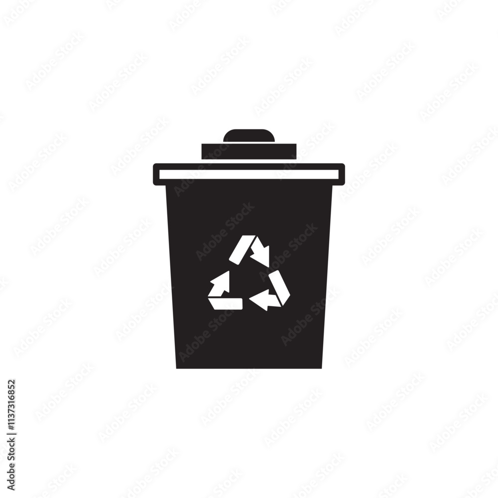 Recycle bin vector icon isolated on transparent background, Recycle bin logo design Recycle bin vector icon isolated on transparent background, Recycle bin logo design