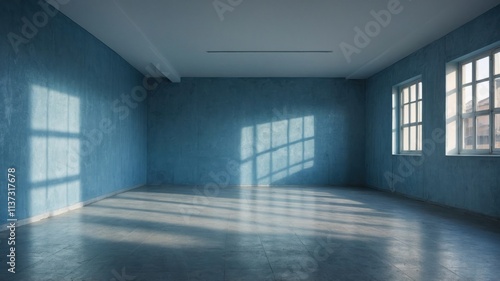 Wallpaper Mural light blue empty wall and smooth floor Torontodigital.ca