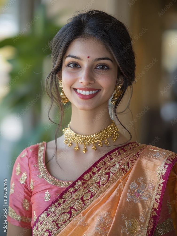 Beautiful Indian Woman in Traditional Saree | Cultural diversity