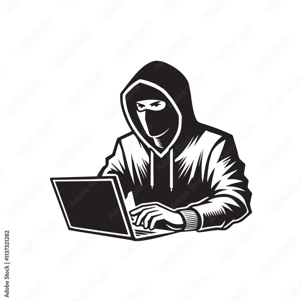 Hacker clipart illustration vector Hacker clipart illustration vector